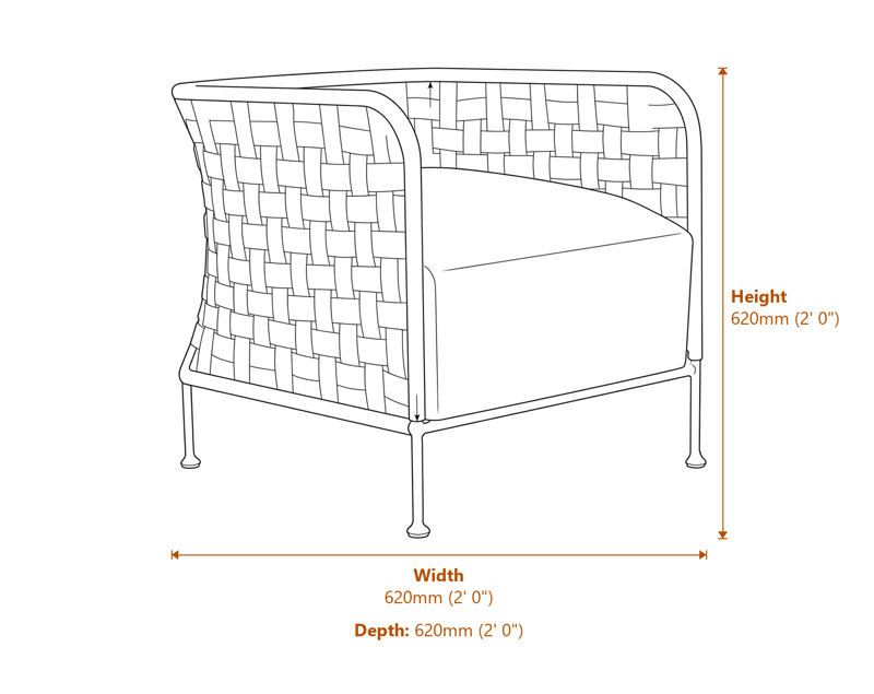 Accent Chairs Dimensions Diagram