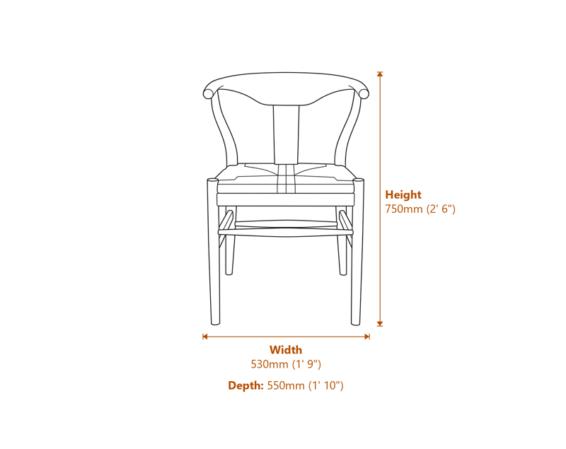 Dining Chairs Dimensions Diagram