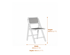 Ashton Black Dining Chair Dimensions Diagram