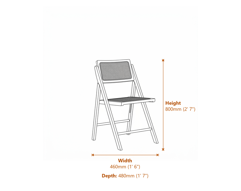 Dining Chairs Dimensions Diagram