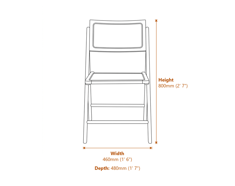 Dining Chairs Dimensions Diagram
