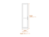 Austen White 1 Door Wardrobe Dimensions Diagram