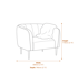 Yasmeen Silver Grey Velvet Armchair Dimensions Diagram