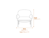 Avery Ivory Chair Dimensions Diagram