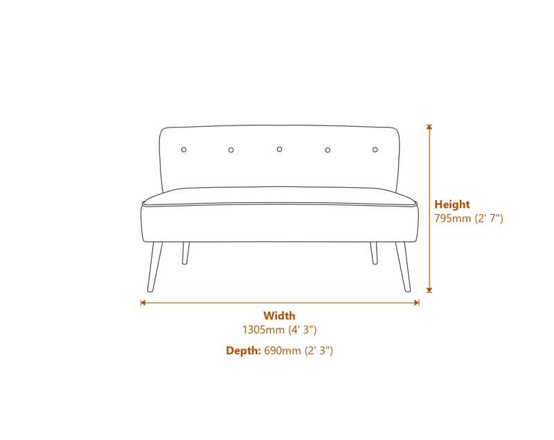 Sofas Dimensions Diagram