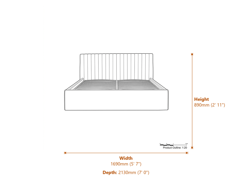 Beds & Bed Frames Dimensions Diagram