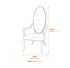 Novara Silver Baroque Chair Dimensions Diagram
