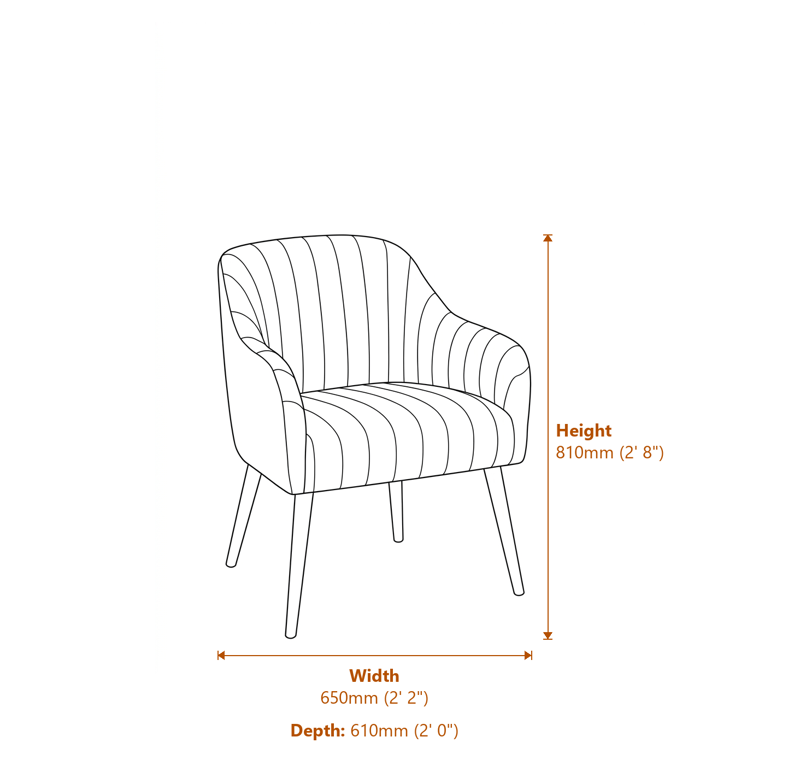 Accent Chairs Dimensions Diagram