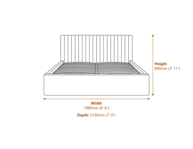 Beds & Bed Frames Dimensions Diagram