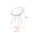 Lovina White Rattan Effect Dining Chair Dimensions Diagram