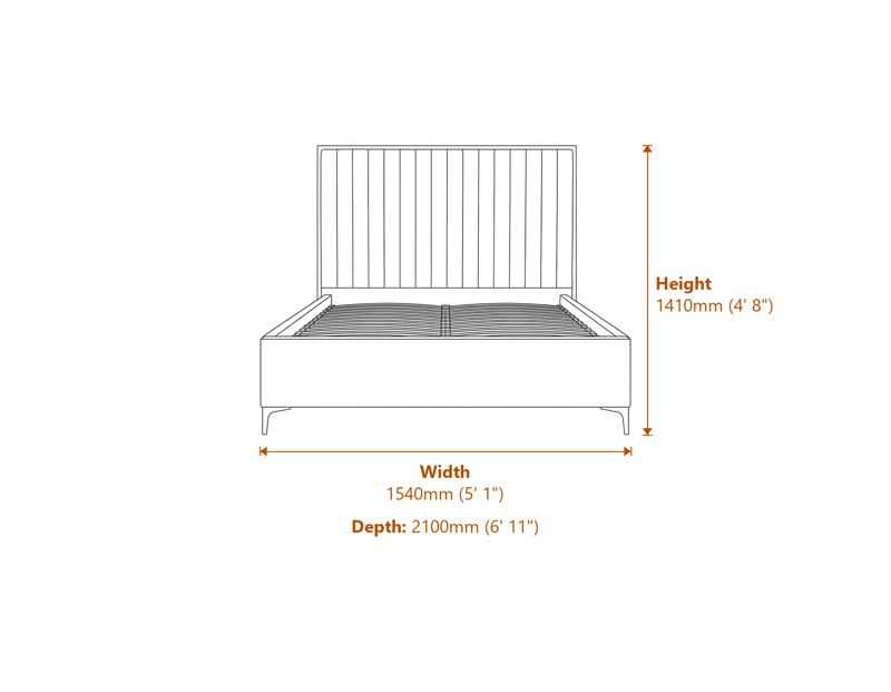 Beds & Bed Frames Dimensions Diagram