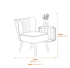 Regents Park Blue Velvet Chair Dimensions Diagram