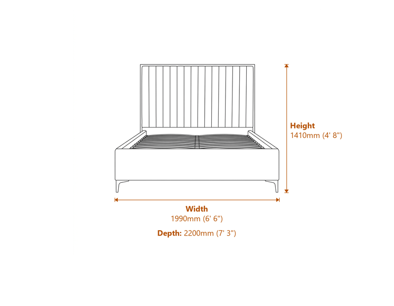 Beds & Bed Frames Dimensions Diagram