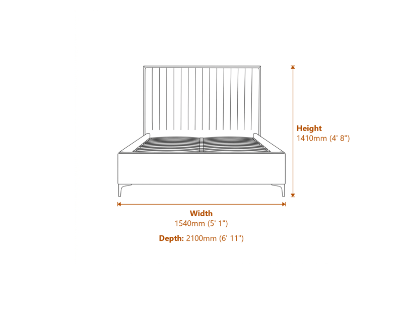 Beds & Bed Frames Dimensions Diagram