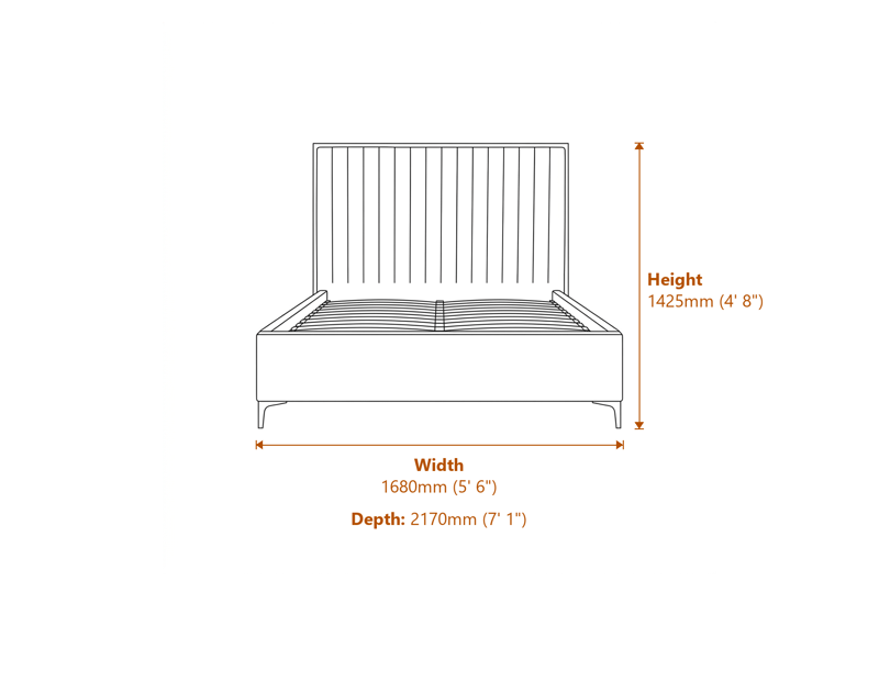 Beds & Bed Frames Dimensions Diagram