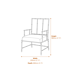 Monroe Gold and Black Velvet Accent Chair Dimensions Diagram