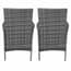 Radiant 3 Piece Rattan Bistro Set Grey Chair Backs