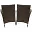 Radiant 3 Piece Rattan Dining Set Chair Backs Brown