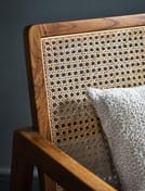 Lambourne Rattan Armchair Cream angle