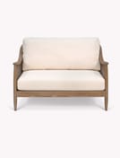 Templecombe Rattan 2 Seater Sofa Oatmeal angle