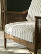 Templecombe Rattan Armchair Carbon Stripe back
