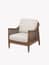 Templecombe Rattan Armchair Carbon Stripe reading nook