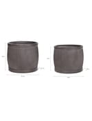 Midford Round Garden Planter Set Dimensions