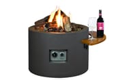 Happy Cocooning 61cm Grey Gas Fire Bowl with Optional Shelf