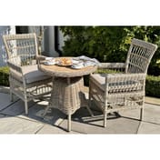 amalfi collection outdoor bistro table with wood top 2