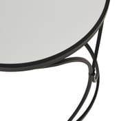 concaved set of two black mirrored side tables 2