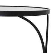 concaved set of two black mirrored side tables 3