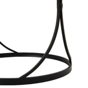 concaved set of two black mirrored side tables 4