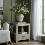 haldon collection 1 drawer side table with shelf 2