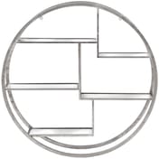large circular silver wall shelf 2