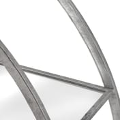 large circular silver wall shelf 4