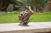 Fretwork Rabbit Metal Garden Ornament - Original Product Photo