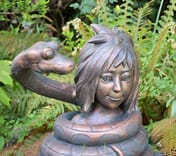 Mowgli and Kaa Jungle Book Garden Ornament