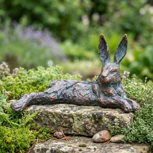 Lazy Hare Metal Garden Ornament