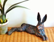 Lazy Hare Metal Garden Ornament - Original Product Photo