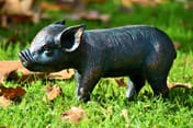 Standing Piglet Metal Garden Ornament original photo