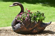 Swan Planter Metal Garden Ornament