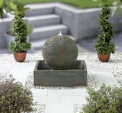 Dark Planet Stone Water Feature Detail