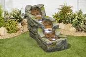 Simmering Falls Stone Water Feature LED Lights