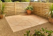 Abbey 2.4m Twist Circle Patio Kit York Gold