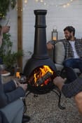 Extra Large Murcia Steel CHarcoal Chimenea with Grill
