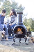 Medium Murcia Steel Charcoal Chimenea with Grill