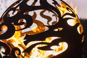 Dragon Steel Fire Globe Detail