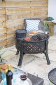 Moresque Steel Patio Firepit with Grill