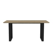 antibes russet black dining table front