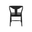 aries black dining chair back